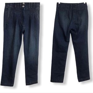 NWT Blank NYC Hi Waisted Pleated Jeans Tapered 27